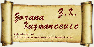 Zorana Kuzmančević vizit kartica